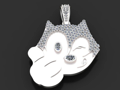 Gold cat pendant 3D Print Model