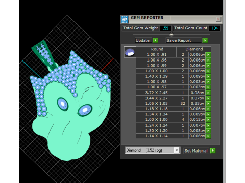 Gold cat pendant 3D 프린트 모델