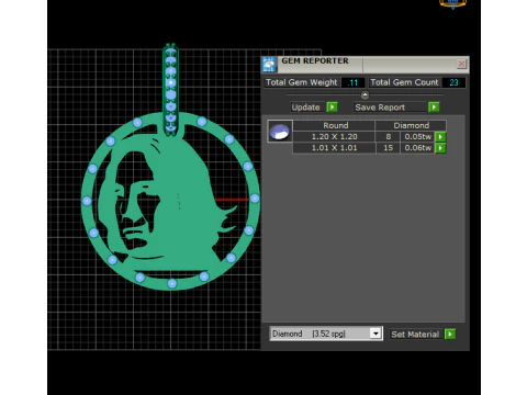 Custom portrait pendant 3D Print Model