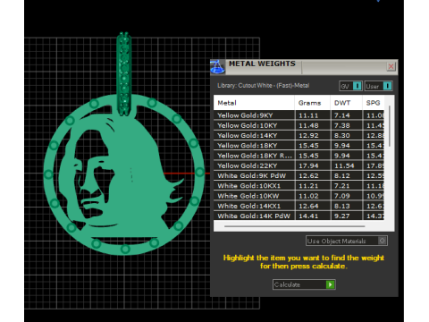Custom portrait pendant Modello di stampa 3D