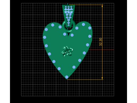 Heart Pendant Modello di stampa 3D
