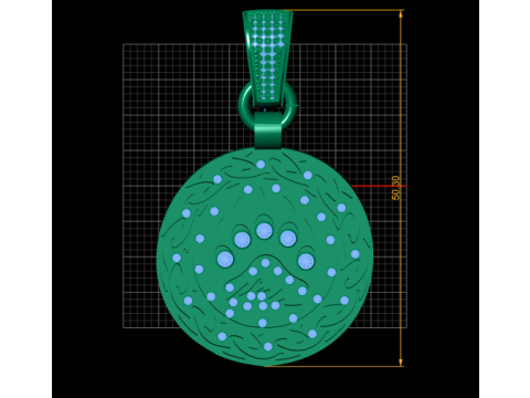 Bear Paw Pendant 3d printable model Modelo de impresión 3D