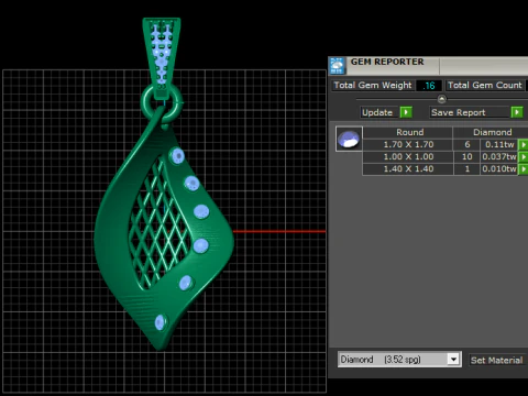 Modern Gold Pendant 3d printable model 3D Print Model