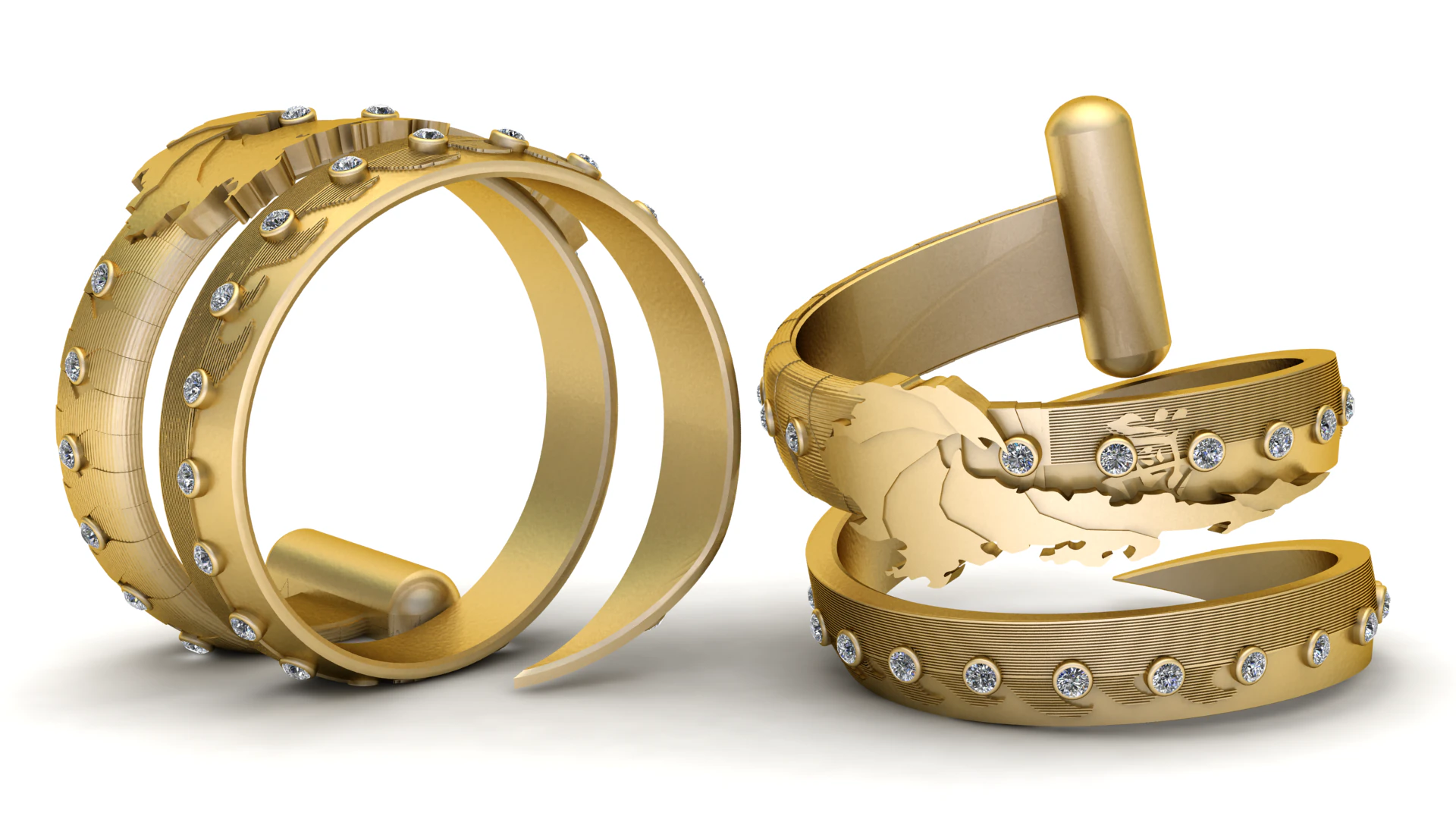 World Map Ring 3d printable model 3D Print Model .c4d .max .obj .3ds .fbx .stl .blend 