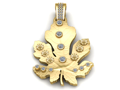 लीफ पेंडेंट 3डी प्रिंट करने योग्य मॉडल 3D प्रिंट मॉडल