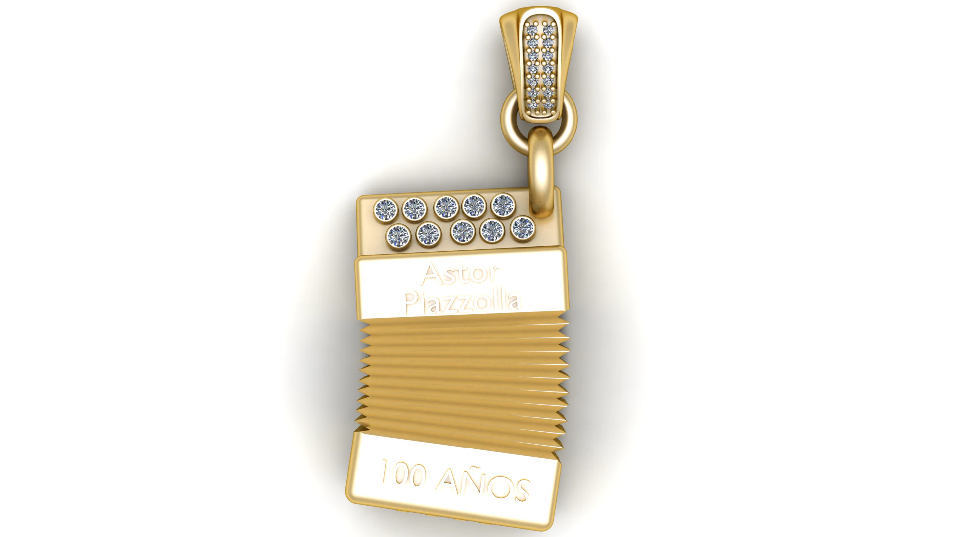 Astor Piazzolla Pendant 3D Print Model .c4d .max .obj .3ds .fbx .stl .blend 