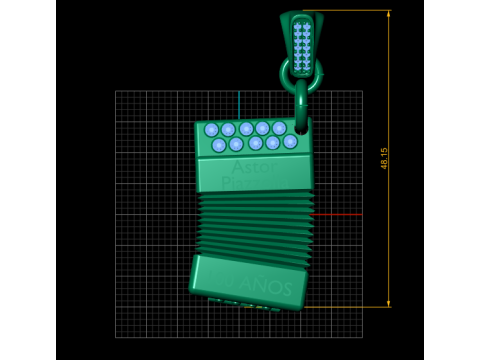 Astor Piazzolla Pendant Model Cetak 3D