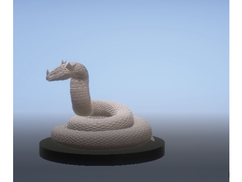 Dragon serpent 3d printabke model 3D प्रिंट मॉडल