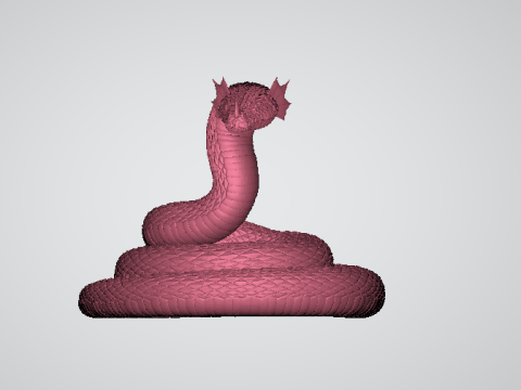 Dragon serpent 3d printabke model 3D प्रिंट मॉडल