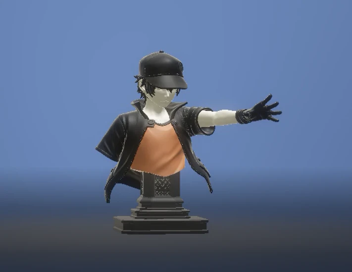 Anime bust 3D Print Model .c4d .max .obj .3ds .fbx .stl .blend 