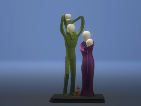 Family sculpture 3D Print Model