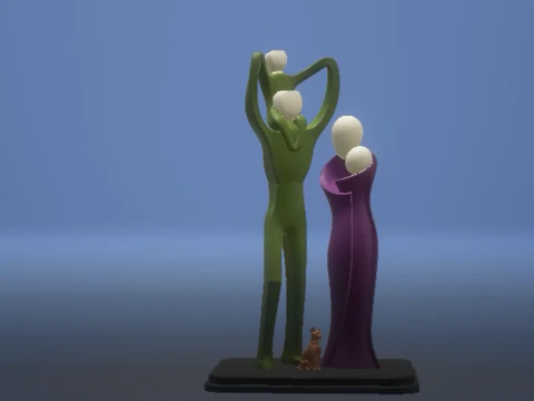 Family sculpture 3D Print Model