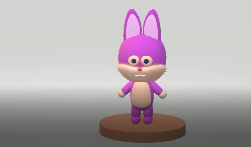 3D bunny character 3D प्रिंट मॉडल .c4d .max .obj .3ds .fbx .stl .blend 