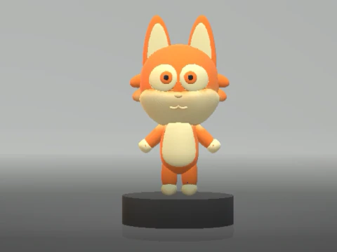 Cat character 3D Print Model