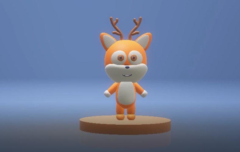3D reindeer character 3Dプリントモデル .c4d .max .obj .3ds .fbx .stl .blend 