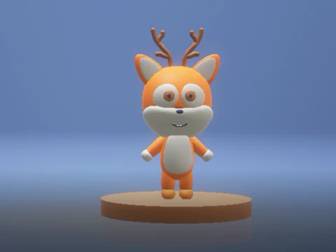 3D 순록 캐릭터 3D 프린트 모델