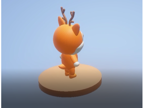 3D reindeer character 3Dプリントモデル