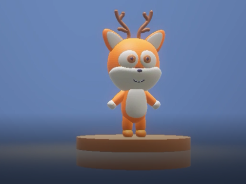 3D reindeer character 3Dプリントモデル