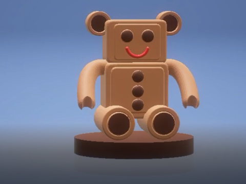 3D teddy bear model 3D Print Model