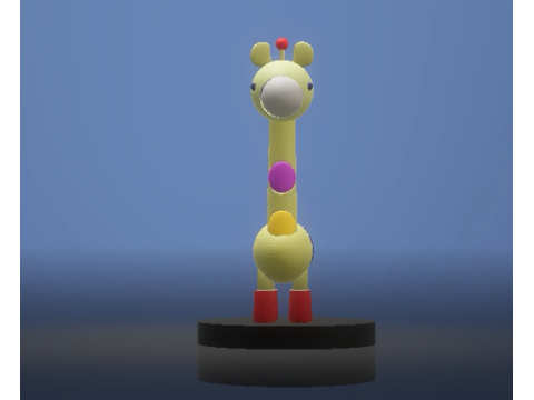3D giraffe character 3D Print Model