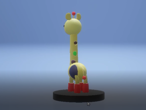 3D giraffe character 3D printmodel