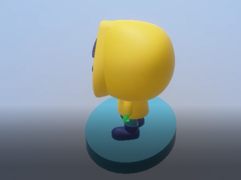 3D raincoat character 3D 打印模型