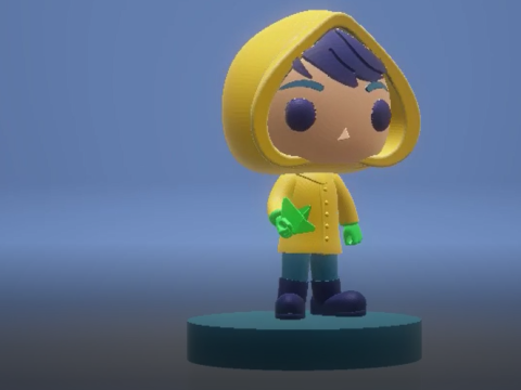 3D raincoat character 3D 打印模型