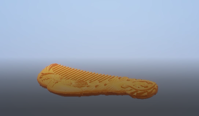 Natural Peach Wood comb 3d printable model 3D printmodel .c4d .max .obj .3ds .fbx .stl .blend 