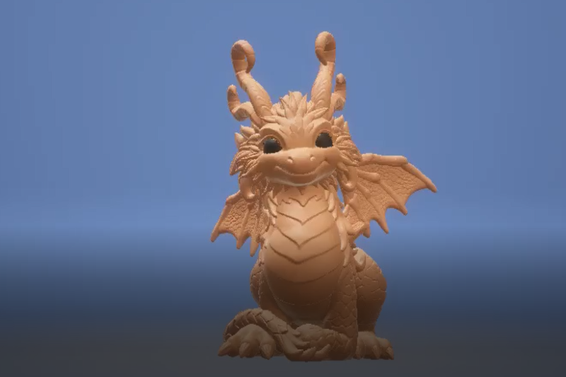Cute Dragon toy 3d printable model Modelo de Impressão 3D .c4d .max .obj .3ds .fbx .stl .blend 