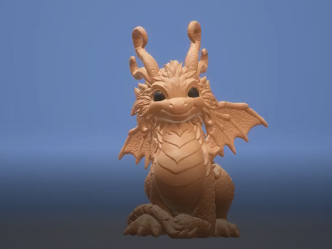 Cute Dragon toy 3d printable model 3Dプリントモデル