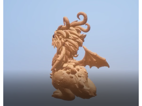 Cute Dragon toy 3d printable model Modelo de Impressão 3D