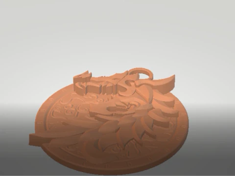 Modelo 3D para impressão do jogo dos tronos do dragão Modelo de Impressão 3D