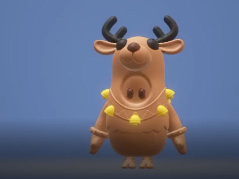 Porcelain Deer Clipart 3d printable model 3D 프린트 모델