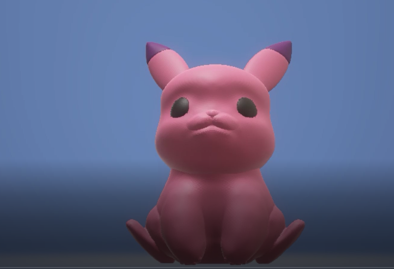 Pink pikachu toy 3d printable model 3D Print Model .c4d .max .obj .3ds .fbx .stl .blend