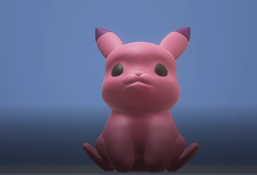 Pink pikachu toy 3d printable model 3D Print Model .c4d .max .obj .3ds .fbx .stl .blend 