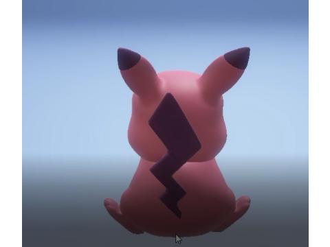 Pink pikachu toy 3d printable model 3D Print Model