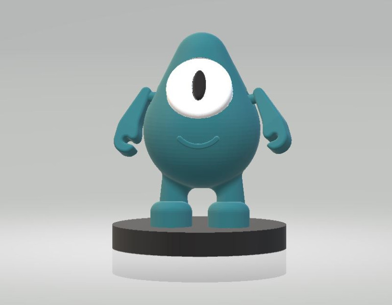 Happy Cartoon Character 3d printable model 3D 프린트 모델 .c4d .max .obj .3ds .fbx .stl .blend