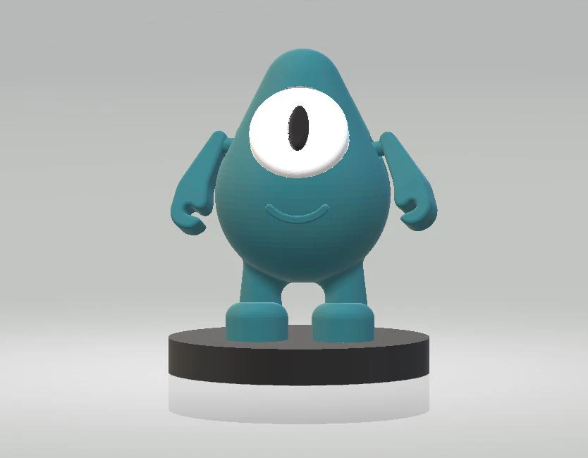 Happy Cartoon Character 3d printable model 3D Print Model .c4d .max .obj .3ds .fbx .stl .blend 