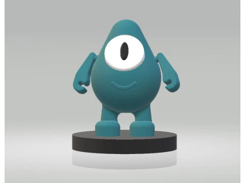Happy Cartoon Character 3d printable model 3D Print Model