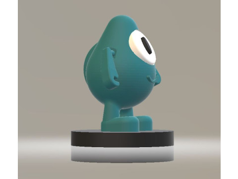 Happy Cartoon Character 3d printable model 3D 프린트 모델