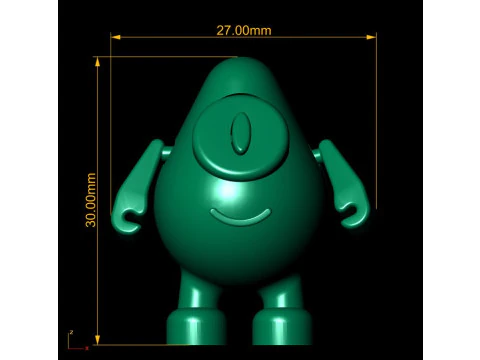 Happy Cartoon Character 3d printable model 3D Print Model
