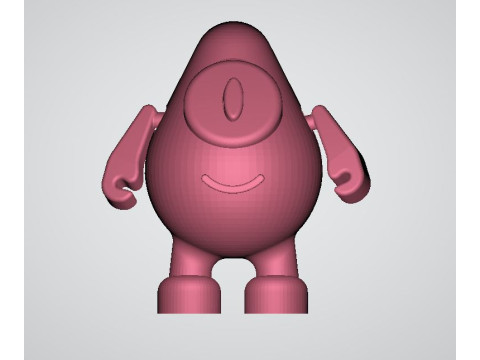 Happy Cartoon Character 3d printable model 3D 프린트 모델