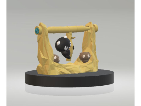 Playful Cartoon Cat 3d printable model 3D Print Model