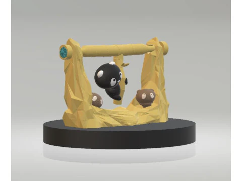 Playful Cartoon Cat 3d printable model 3D Print Model