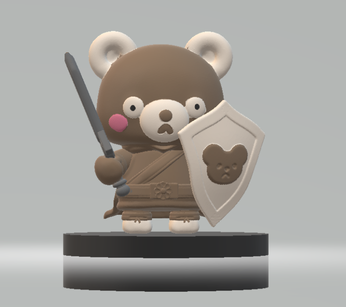 Bear knight 3D Printing Model 3D 프린트 모델 .c4d .max .obj .3ds .fbx .stl .blend 