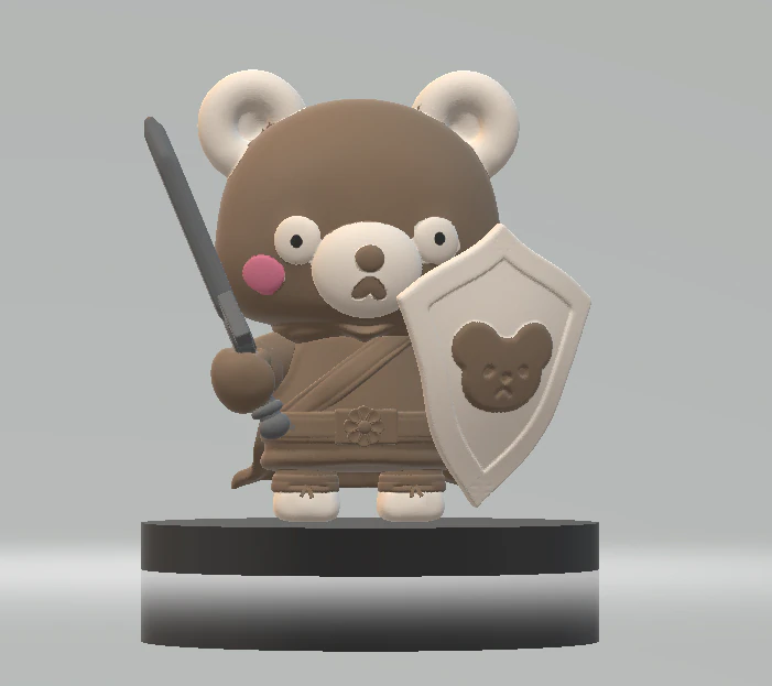 Bear knight 3D Printing Model 3D Print Model .c4d .max .obj .3ds .fbx .stl .blend