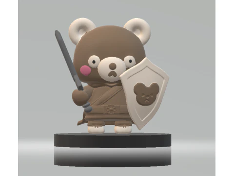 Modelo de impresi&oacute;n 3D del caballero oso Modelo de impresión 3D