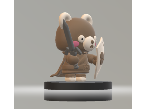 Bear knight 3D Printing Model 3D 프린트 모델