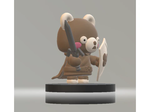 Bear knight 3D Printing Model 3D Print Model
