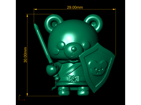 Bear knight 3D Printing Model 3D 프린트 모델